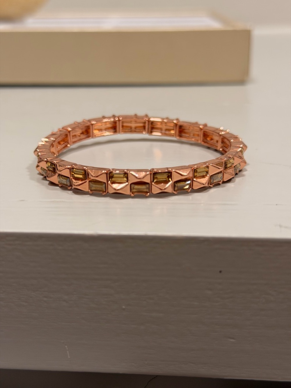 Bomb Party NWOT! Rose Gold Crystal Stackable Bracelet Set - Picture 11 of 13